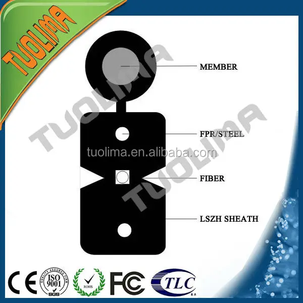 N Tuolima открытый для электросвязи ftth самонесущий кабель 1 волокна