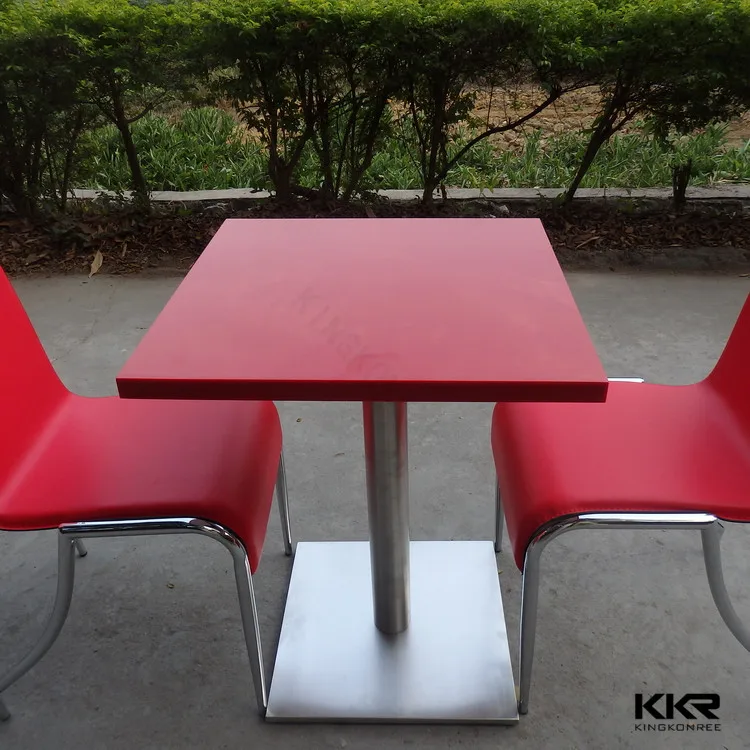 Столы и стулья для ресторана, недорогой квадратный обеденный стол красного цвета