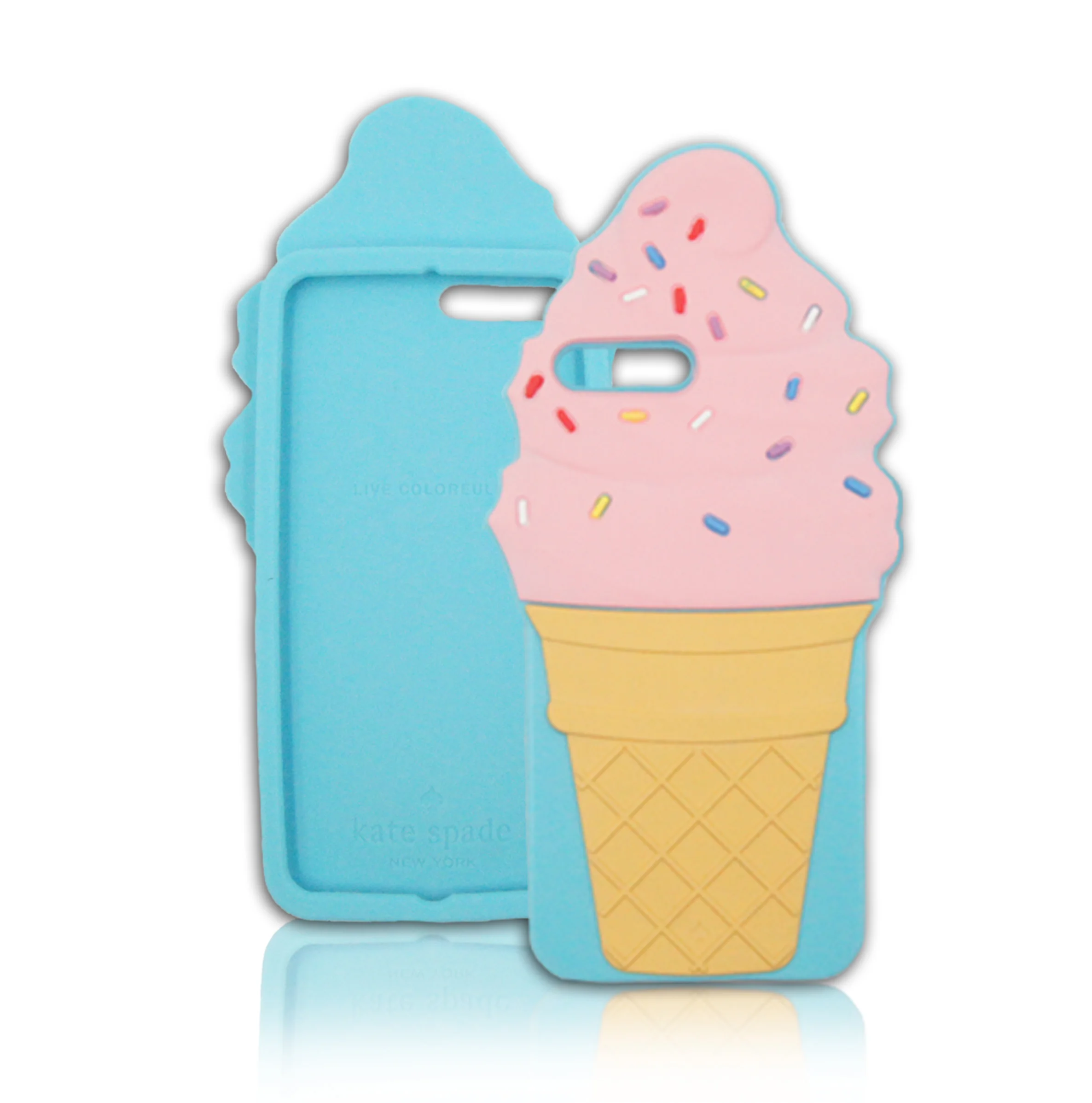 
Custom cartoon silicone ice cream phone case for iphone 6plus 