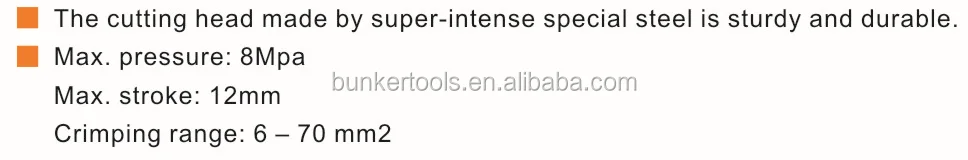 Hydraulic Steel Bar Cutter with lever handle