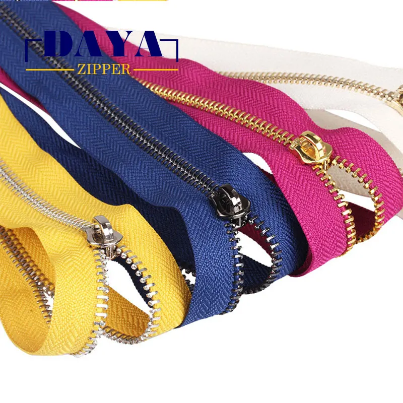 5# Y shape teeth gold/nickel end open OME length fashion luxury zipper