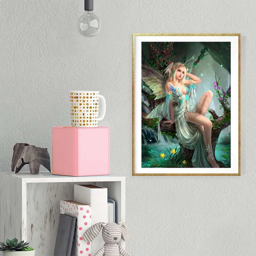 
Dropshipping Diy diamond painting butterfly beauty point drill cross embroidery indoor bedroom living room decorative painting 
