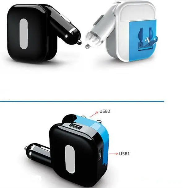 Выход фабрики на складе USB Автомобильное зарядное устройство с двумя
