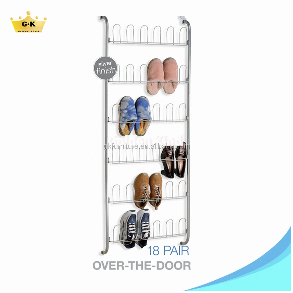 Cheap Living Room Furniture Wall / Glass/ Door Mounted Hanging Shoe Rack