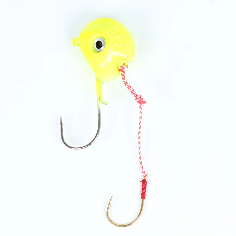 
ice fishing hook double mustad hook lead jig head tenya jig 