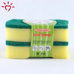 Colorful green kitchen dish scrubber sponge scouring pad scrub sponge