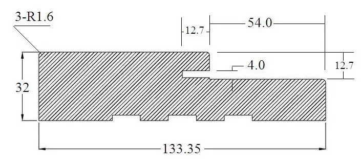 Solid WPC PVC exterior door jamb door casing