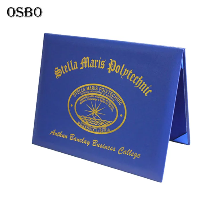 Graduation Diploma Leather Holder File Certificate Cover Folder Holder