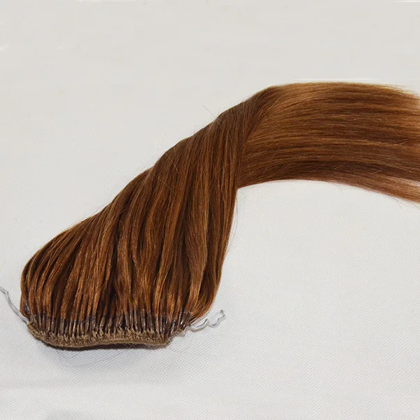 100% Virgin Original Hair One Donor Slim Cotton Thread Knotted Korea Twins Hair Extension with Two tips