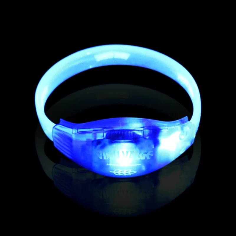 LED Flashing Sound Activated Adjustable TPU Bracelet