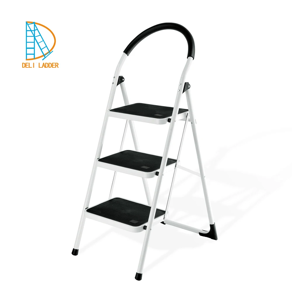 
steel step ladder used metal stairs with handle 