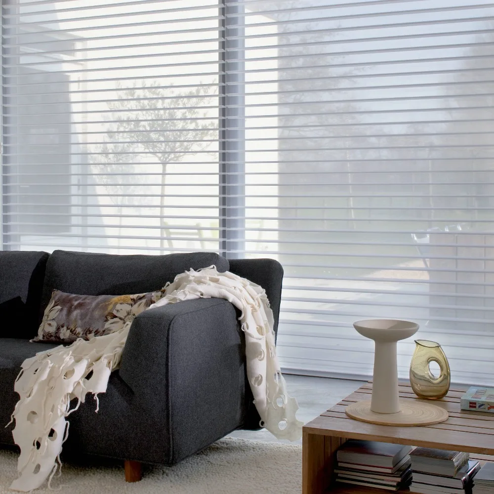 Motorized sheer elegance  triple  blinds