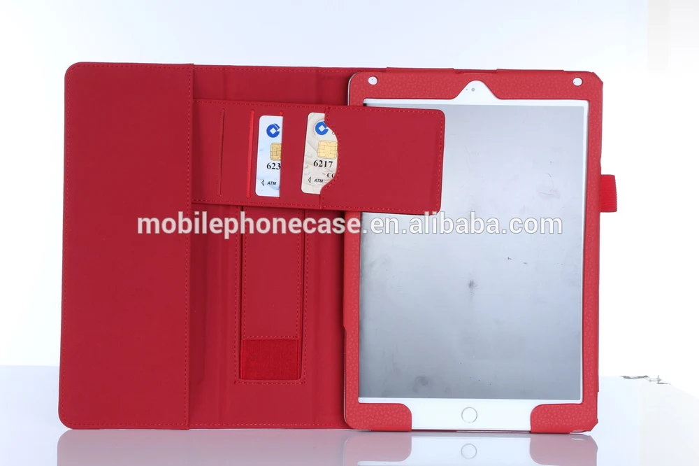 tablet cover Elegant Design Convinient Wallet Tablet Case with Movable Card Slots For iPad Air 2 case