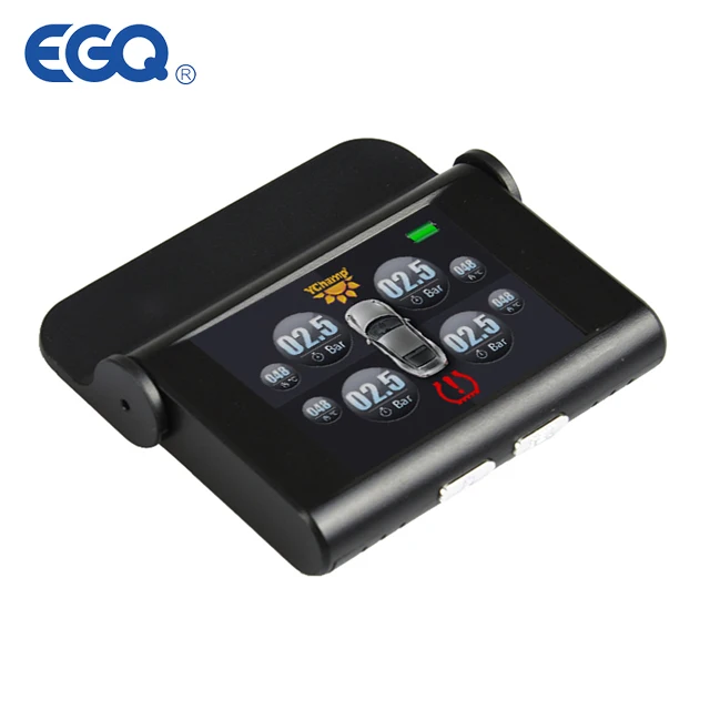 Car Tpms Tire Pressure Monitoring System Solar Charging Hd Digital Lcd Display Auto Alarms Wireless External Sensors Tpms