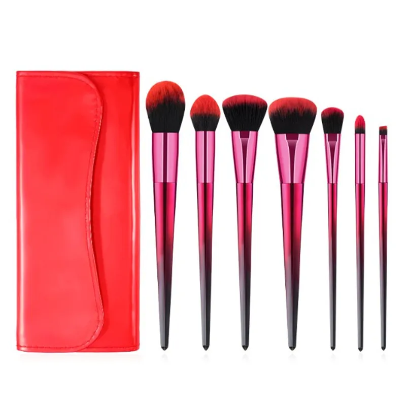 Vmae High Quality Wholesale Custom Cheap 7pcs/set Synthetic Soft Hair Makeup Brush Set Private Label Professional Sets