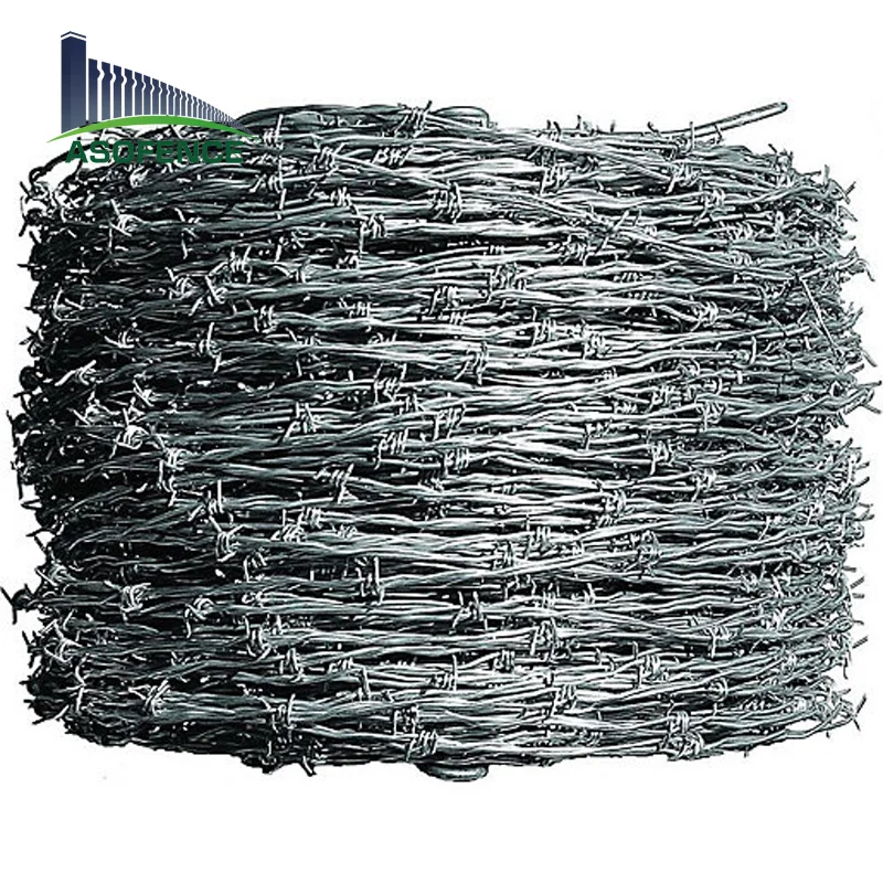 Galvanized Traditional Twist 400M 500M 50Kg Per Roll Double Strand Barbed Wire Price