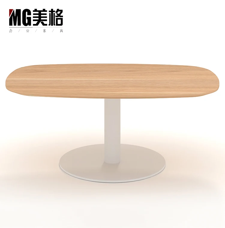 Round Dining table coffee table modern wooden steel leg