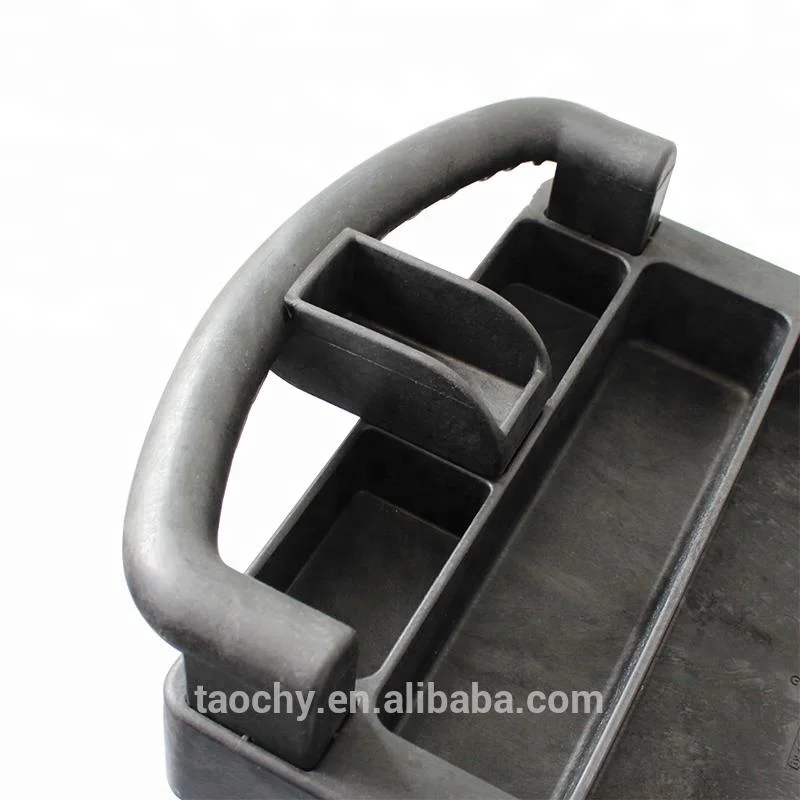 Two tray handle plastic service trolley cart Utility cart