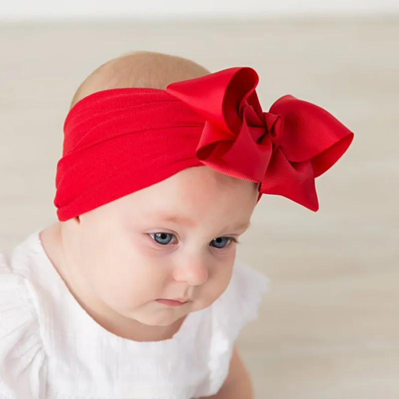 2021 hot style selling wholesale children monochrome wash hair band  high comfortable soft child baby nylon headband
