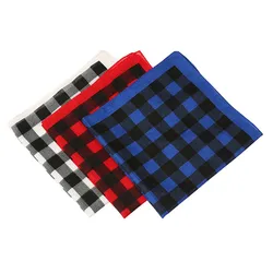 China custom fashion charming grid printed hair bandana custom logo bandana