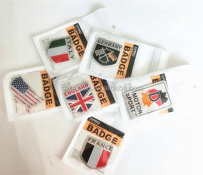 Country Flag Car Metal Stickers