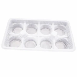 8 Holes Plastic Blister Cake Mochi Packaging Tray Customized Pastry Cookie Blister Tray Packaging