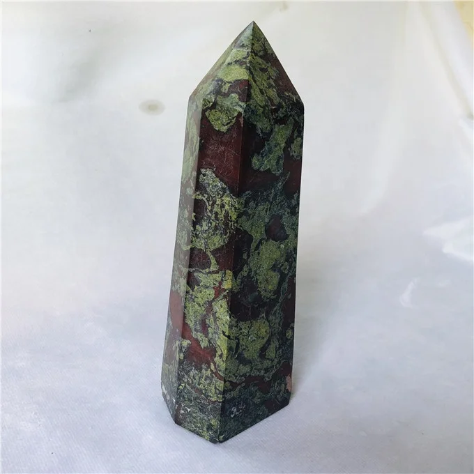 wholesale natural blood dragon stone  crystal quartz point obelisk Quartz Crystal Points
