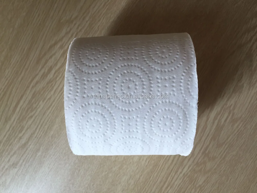 Easy Soluble in water Embossing Standard Toilet Tissue Paper Roll for USA Market from China supplier