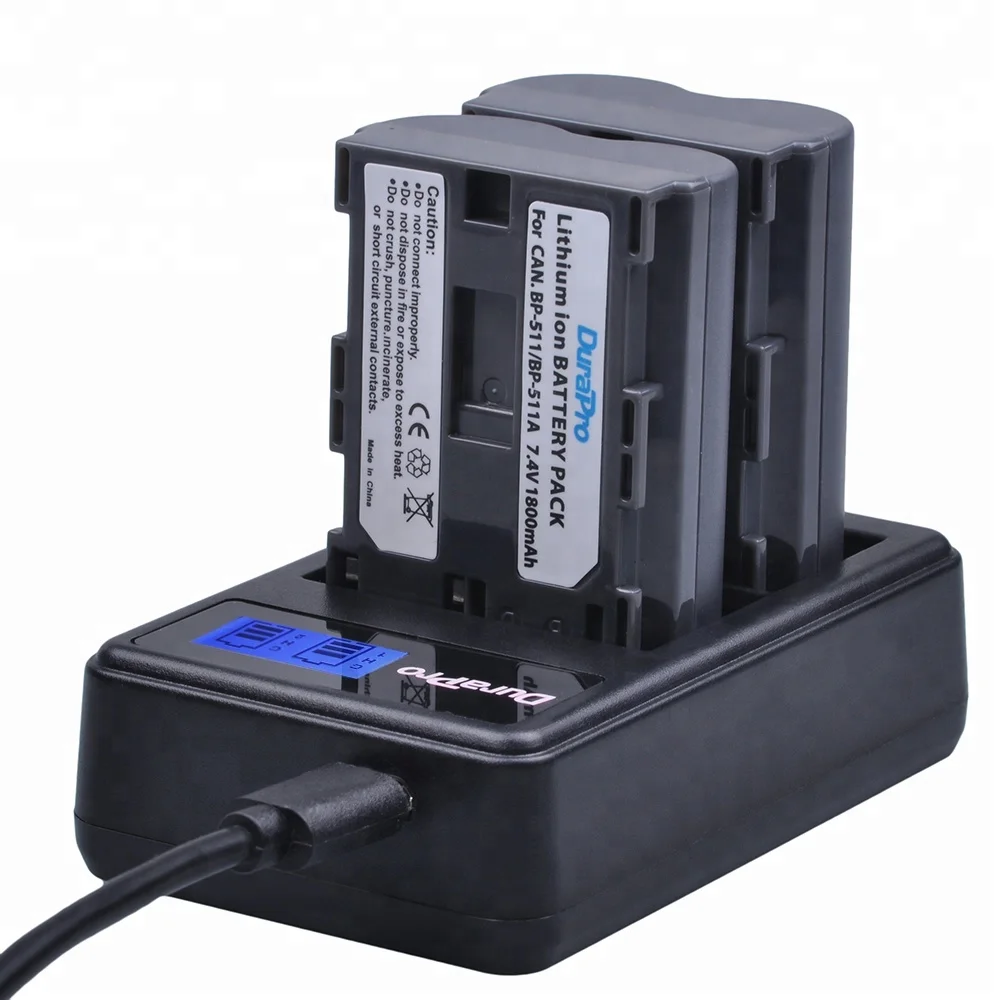 BP-511 BP 511 BP511 BP-511A BP511A LCD USB Dual Charger for Canon G6 G5 G3 G2 G1 EOS 300D 50D 40D 30D 20D 5D MV300i