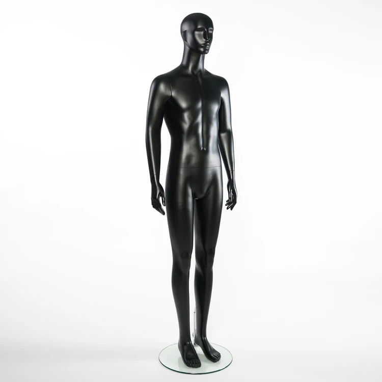 Top grade standing black mannequin full body male mannequin for clothing store display