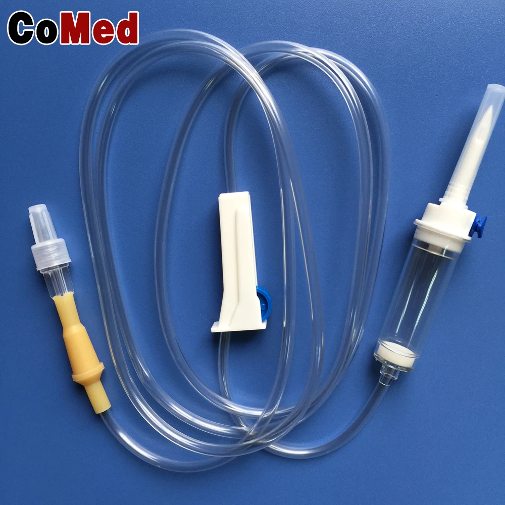 Медицинская одноразовая инъекционная лампа IV, инфузионный набор с пластиковым шиповым вентиляционным отверстием, 20 капель