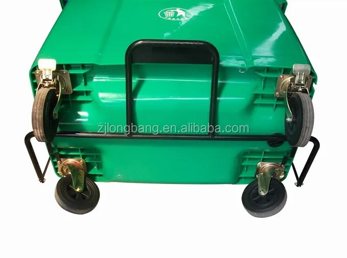 660L en plastique poubelle des dechets et ordures bin HDPE EN840 100% new material outdoor large garbage container UV protection