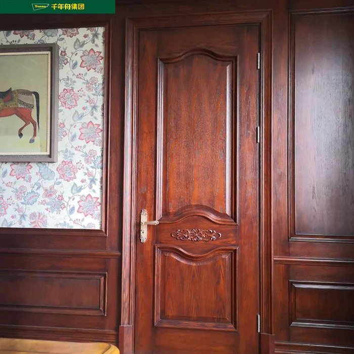 High Quality New Products Wholesale Bedroom Interior Fire Rated  Main Entrance Solid Wooden Composite Security Doors Design