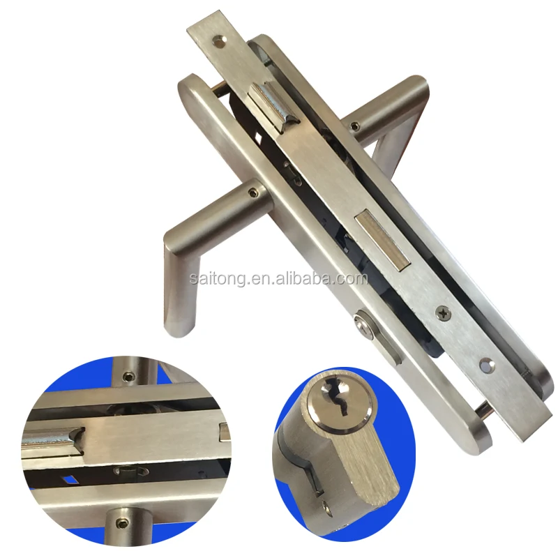 China Supplier Quality Stainless Steel Door Handle With Lock Set