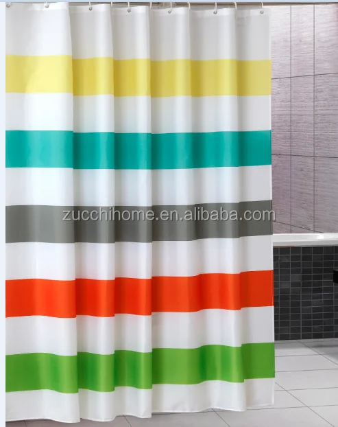polyester printed fabric shower curtain for bathroom