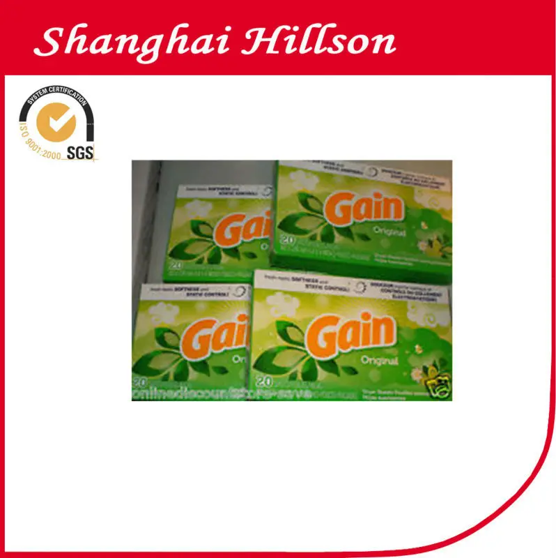 2014 простоту в использовании освещенные смягчитель листы ткань, смягчитель листы 40pcs/box