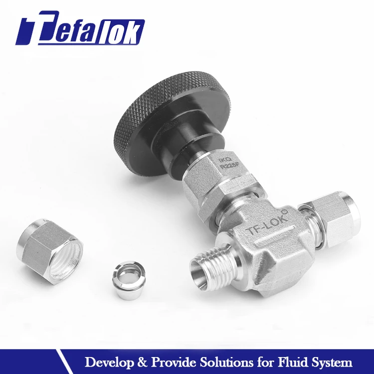 1/2 NPT Stainless Steel Needle Valve With Flange Ends 200psi Mounted Integral 1/8 inch Bonnet Needle Valve