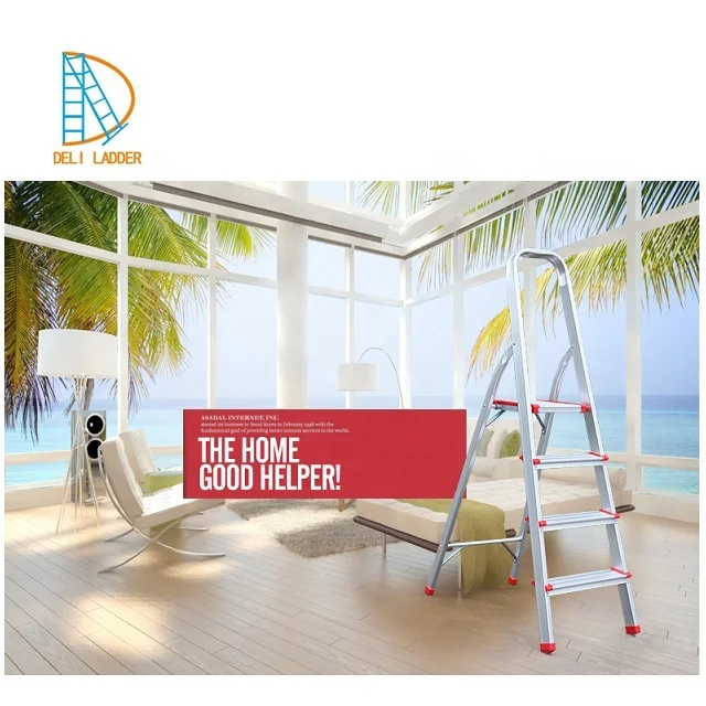 8 stpes Household Aluminum Alloy Folding Ladder with Handrail