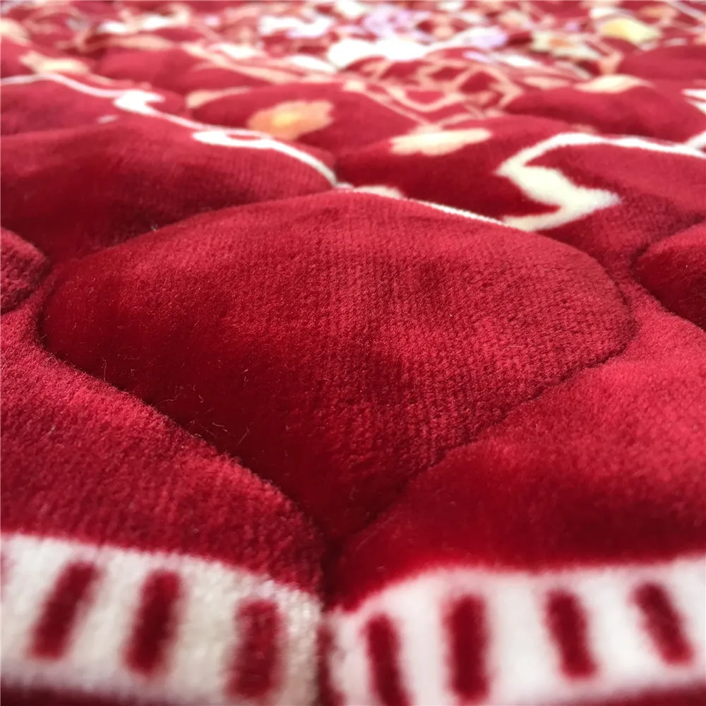 
Anti-slip foam inside cheap printed thick rugs online foldable prayer mat import carpet from china red patterned 