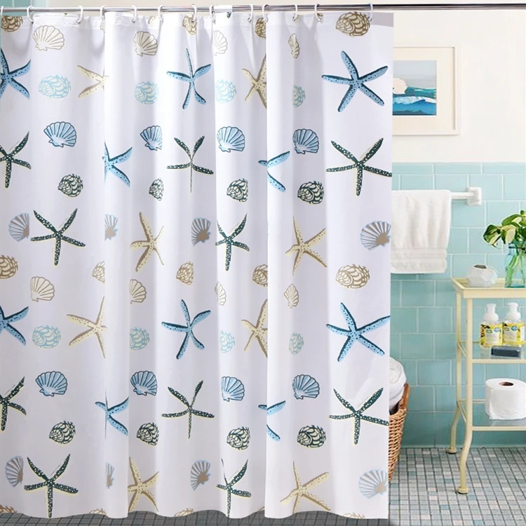
Beautiful Printed Bathroom Peva Eco Shower Curtain 