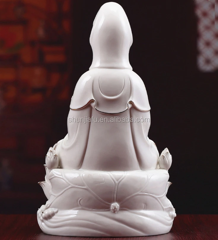 Different Sculpture Wholesale Porcelain Religious Crafts Ceramic Figurine Guanyin Buddha Statue