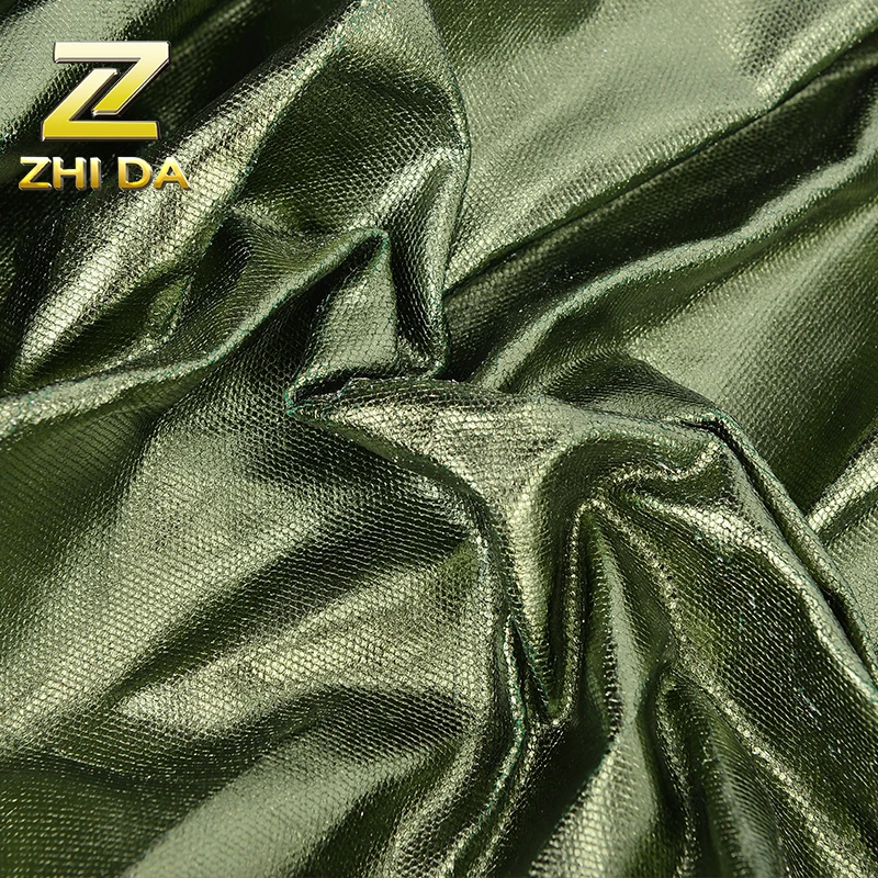 Fabric supplier china/metallic membrane metal film coated Martin Canvas fabric for designer handbags