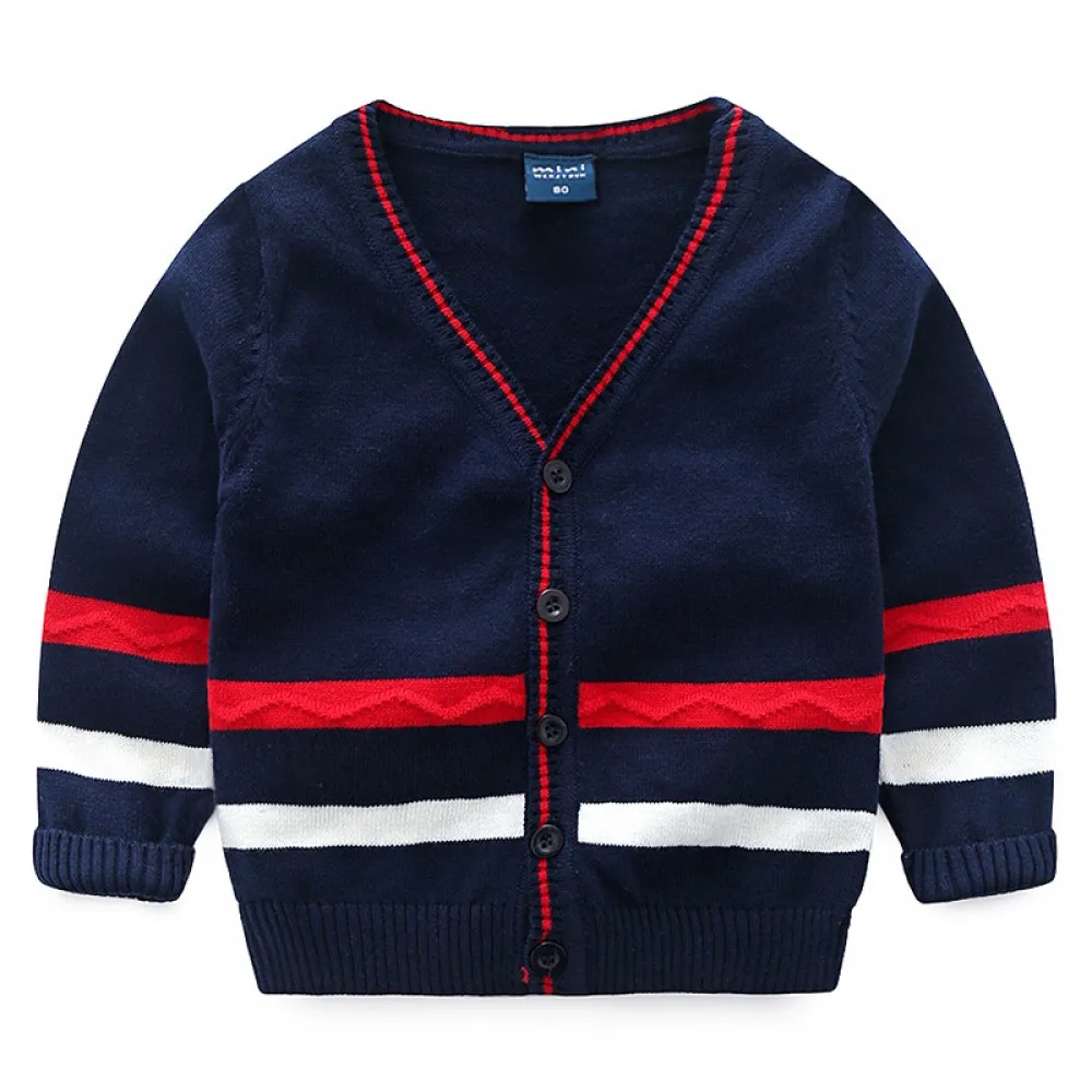 
New Design kids sweater For Boys Cardigan Striped baby boy sweater Wholesale Children Clothes Baby Sweater Design Hand Knitted 
