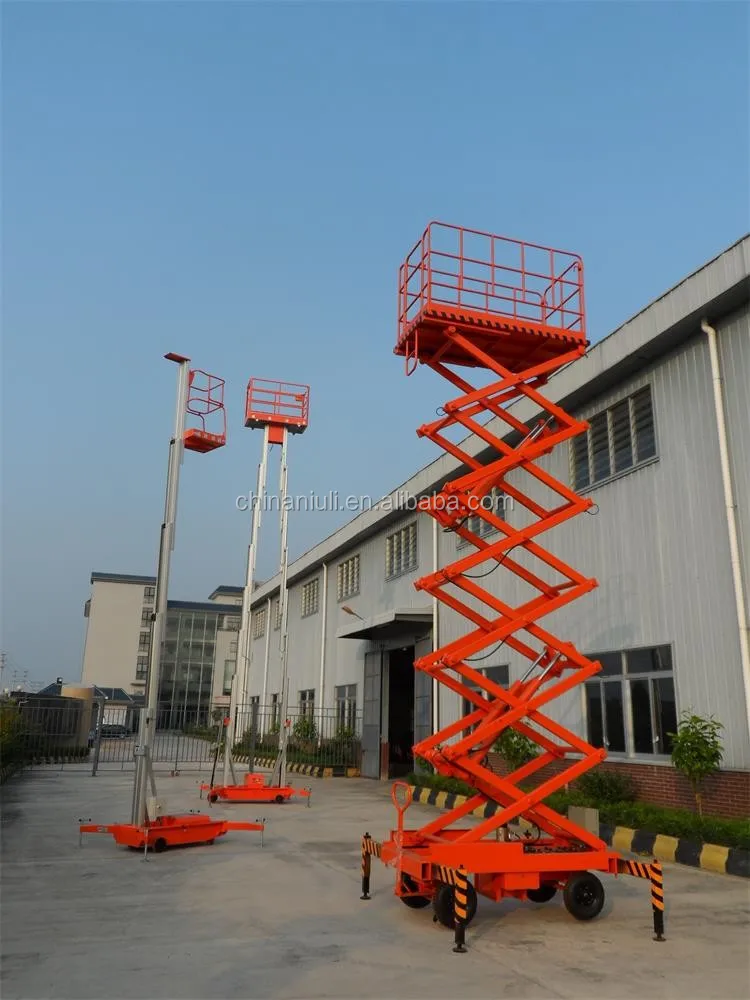 Portable lifter 11m lifting machine 4x4 mobile electric scissor lift