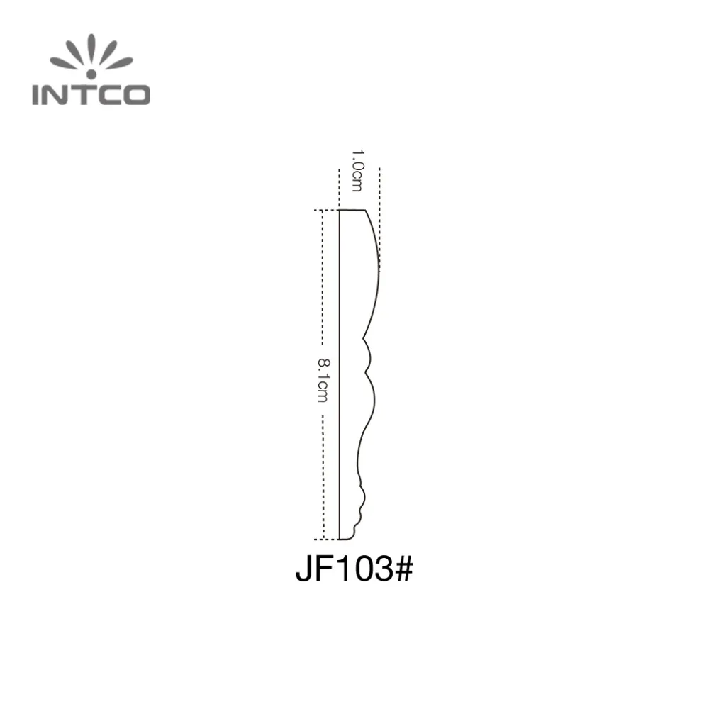 INTCO 8cm High Quality Waterproof Wall Decorative Polished Plastic Foam Chair-Rails Moulding Chair Rail