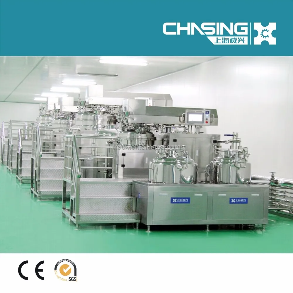 Chasing Shampoo, lotion, facial cream vacuum emulsifying mixer machine, cosmetics manufacturing equipement