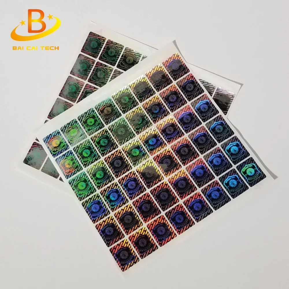 Печать голограммы на заказ этикетка горячего тиснения антифальшивые этикетки