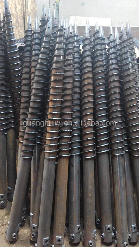 Manufacture Hot galvanized  ground screw pole anchor for solar project