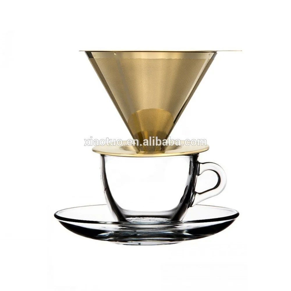 New product stainless steel  pour over v60 coffee filter