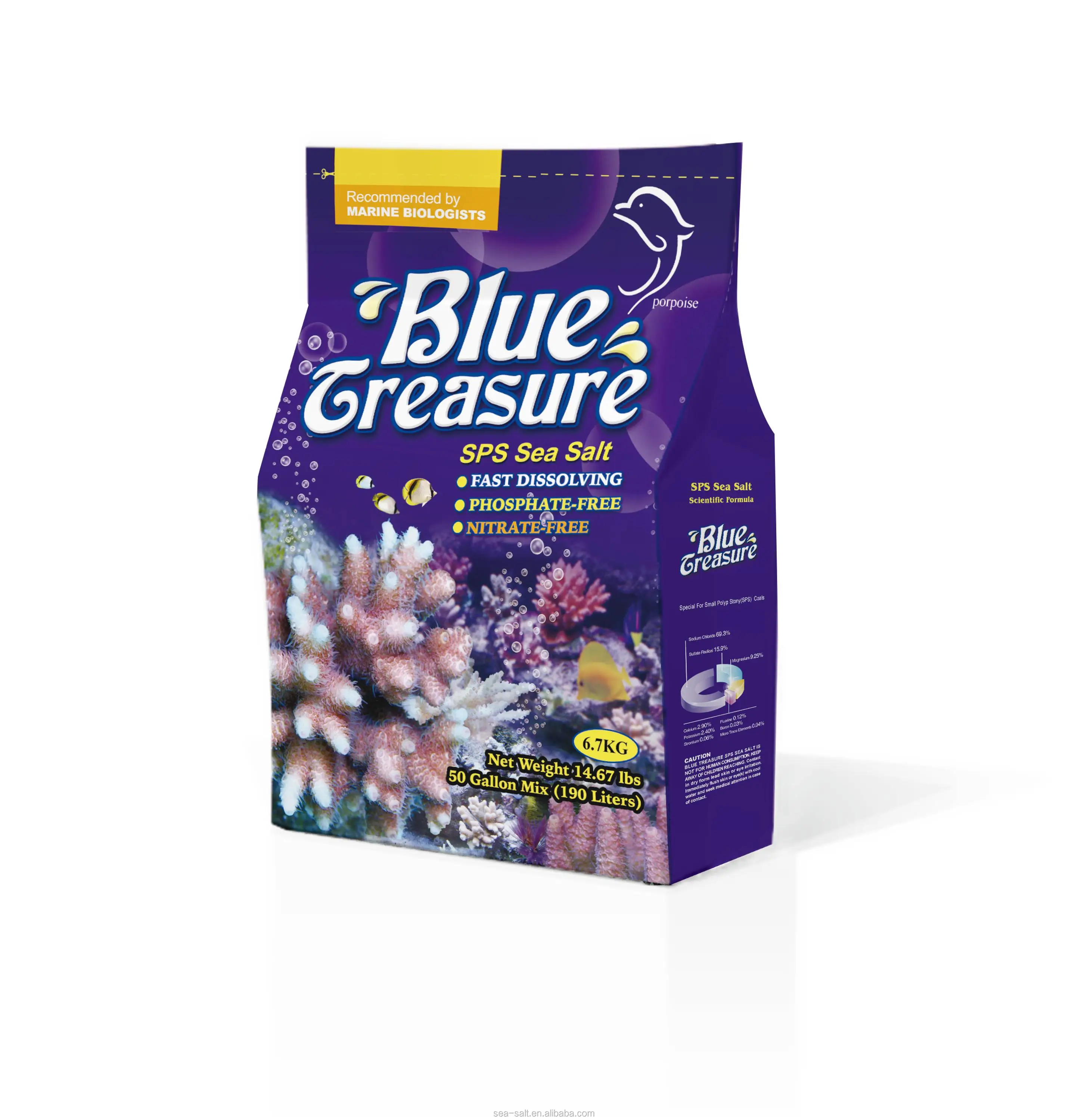 Изысканный риф SPS морской соли цена для аквариума аксессуары